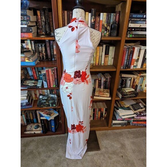 Rachel Roy lilac floral maxi gown crossover halter top sz small nwt - Picture 3 of 6